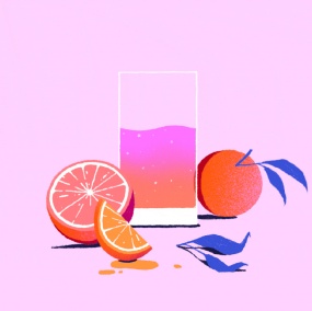 一杯鲜榨橙汁清爽flash动画